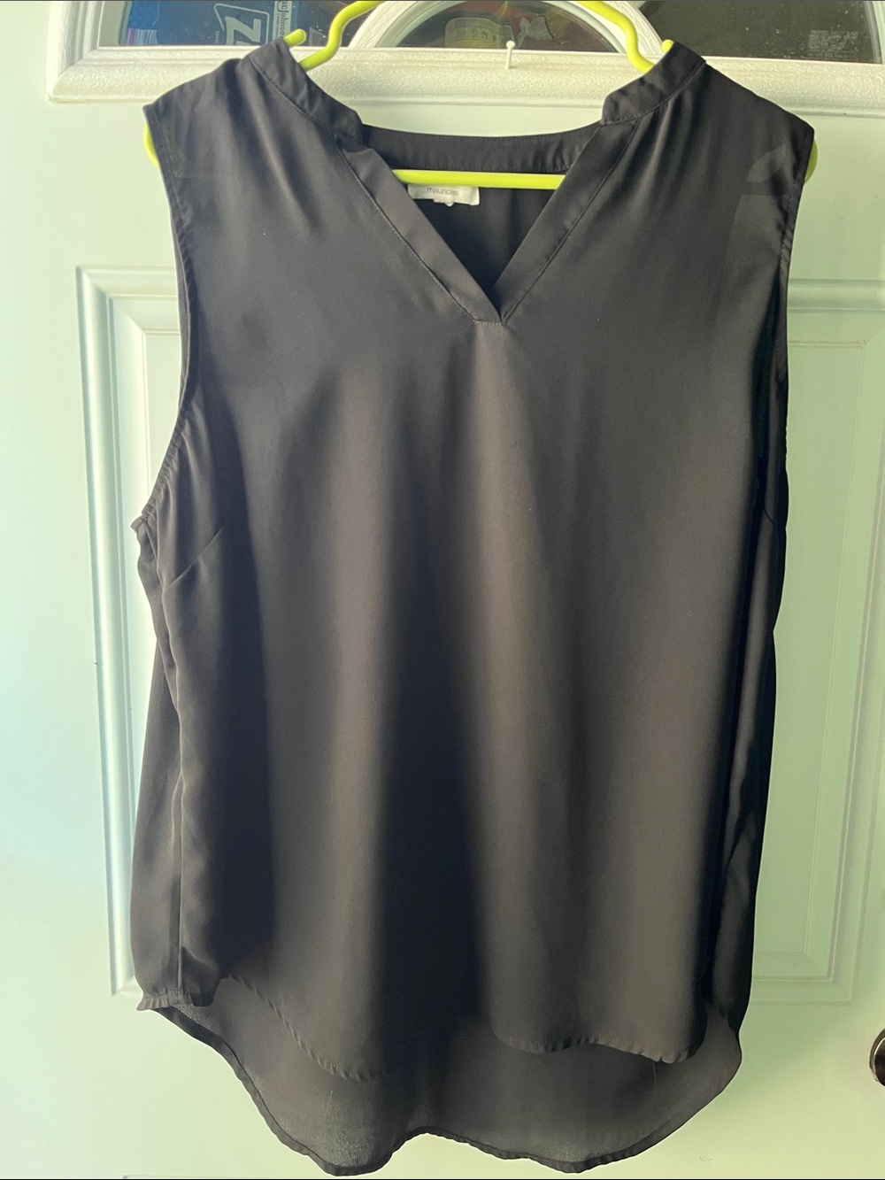 Maurices Black Sleeveless V-Neck blouse